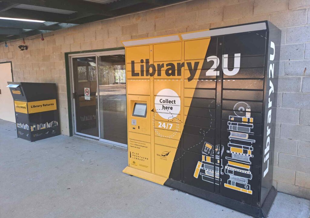 remoteLocker and bookDrop system at Blue Mountains Library.