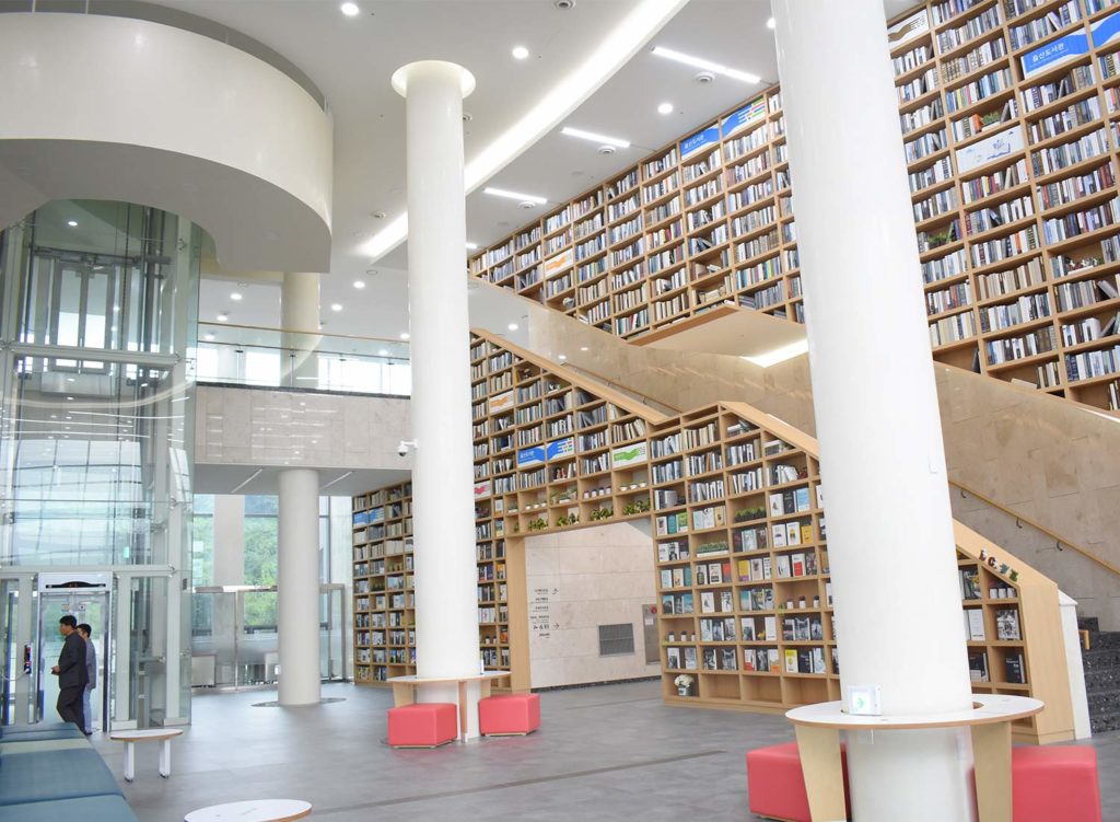 View of lift and stairs in Ulsan library