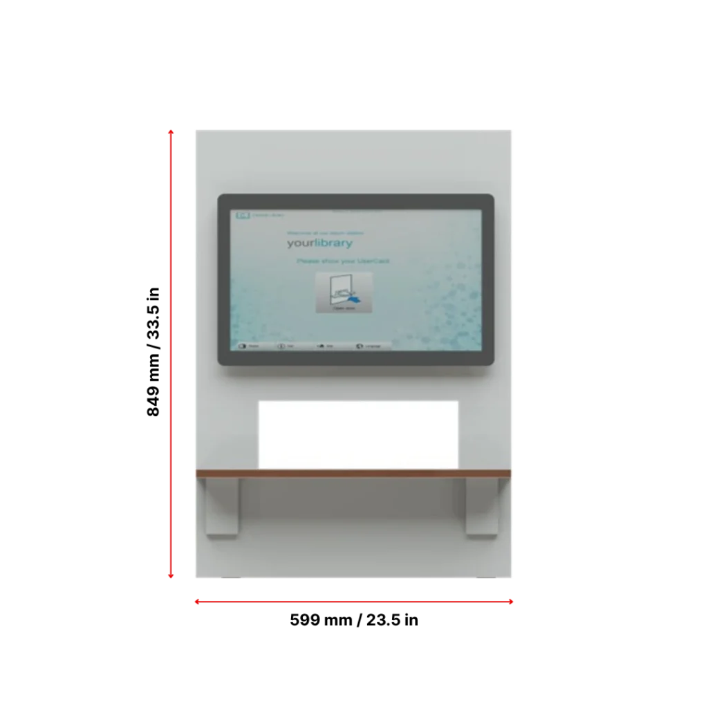 flexAMH Simplified 570 induction unit with touchscreen for library returns